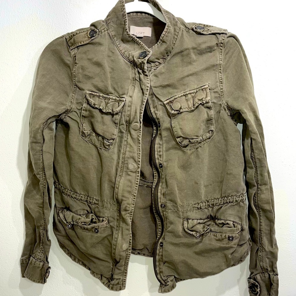 Women's Lightweight Moto/Utility Jacket in Olive (S)